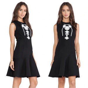 MARCHESA Voyage Embroidered Beaded Tank Dress in Black size 2